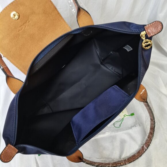 Longchamp Blue Le Pliage Nylon Folded Tote Shoulder Bag - Picture 8 of 9